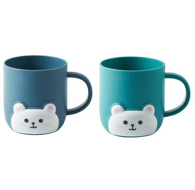1-2Pcs Bathroom Toothbrush Cup Children Bear Student Dormitory Cute Cartoon Gargle Plastic Kids Products Household Merchandises