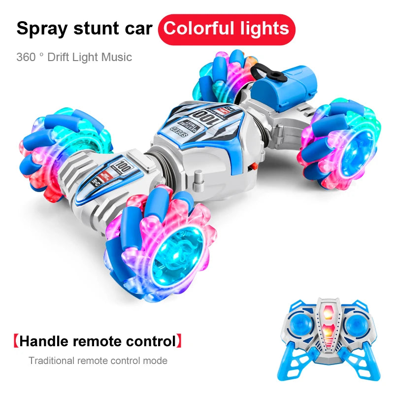 2023 Newest RC Stunt Car 2.4G Remote Control Cars RC Watch Gesture Sensor LED Rotation Gift Electronic Toy for Kids Boys