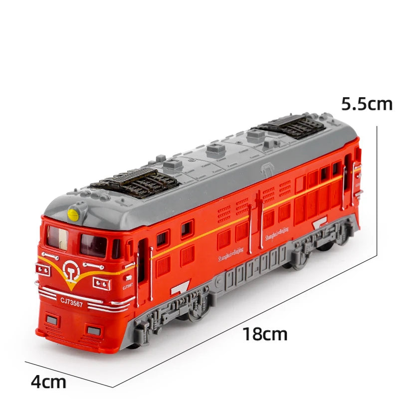 Model Train Inertia Car Toy, Kids Toys Rail Diecast Vehicle Toy Models, Educational Simulation Scale Traffic Cars, Children Gift