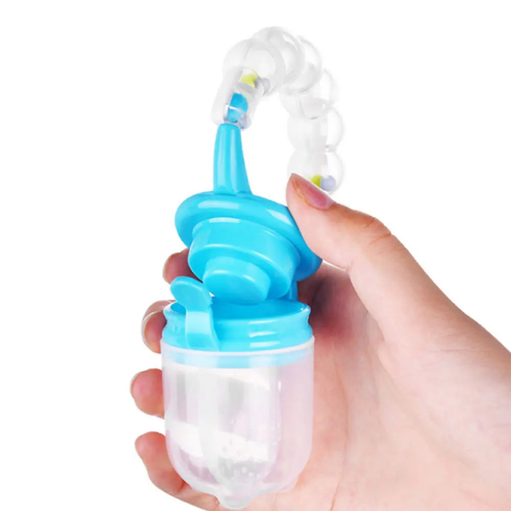 Baby Feeder Spoon Nutritious Fruits and Vegetables Bite Bell Ring Consisting Chew Toy Baby Feeding Spoon Nipple Soother Bottle