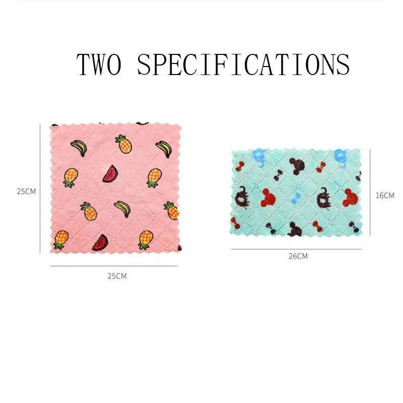 Kitchen Anti-Grease Cleaning Cloth Super Absorbent Microfiber Kitchen Wiping Rags Household Washing Dish Kitchen Cleaning Towels