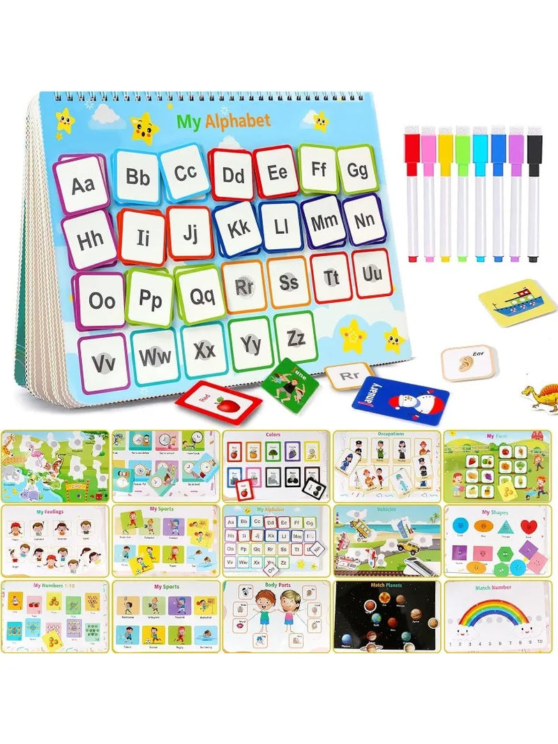 Montessori Toys for Toddler Busy Book: Preschool Learning Activities 3 4 5 Year Old Boys Girls Kids Gifts