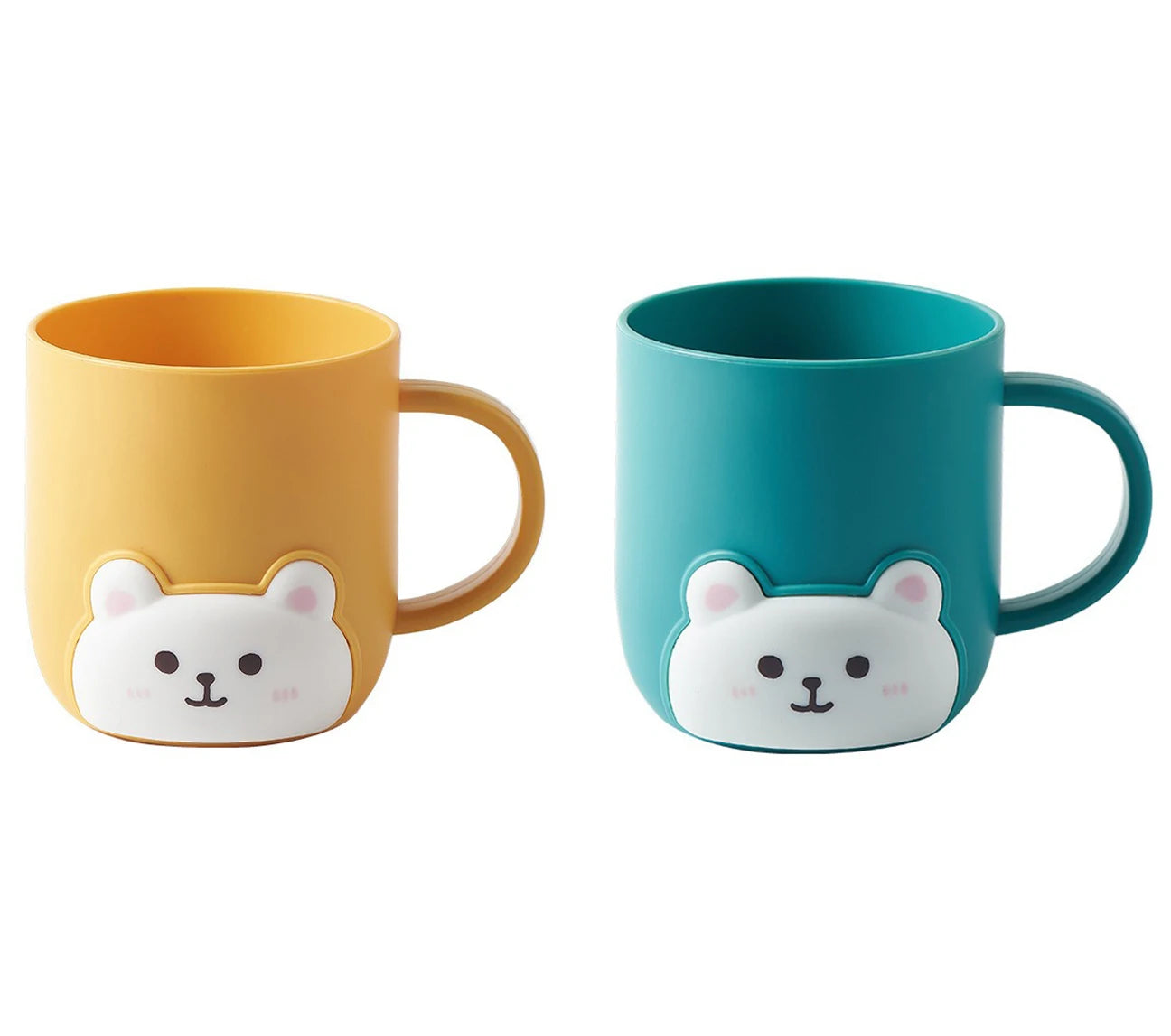 1-2Pcs Bathroom Toothbrush Cup Children Bear Student Dormitory Cute Cartoon Gargle Plastic Kids Products Household Merchandises