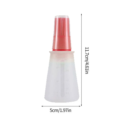Silicone Heat-Resistant Food Grade Kitchen Baking Oil Dispenser with Small Brush Kitchen Baking Tools