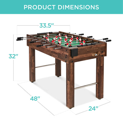 Foosball Game Table, Arcade Table Soccer W/ 2 Cup Holders, 2 Balls - 48In