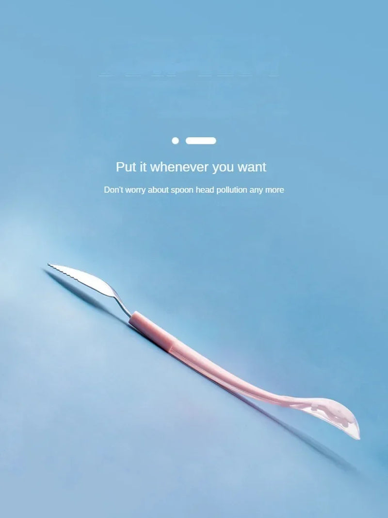Fruit Scraping Mud Spoon Baby Food Feeding Spoon Two Heads Soft Silicone Easy to Eat Fruit Spoon Baby Feeder Utensils Supplies