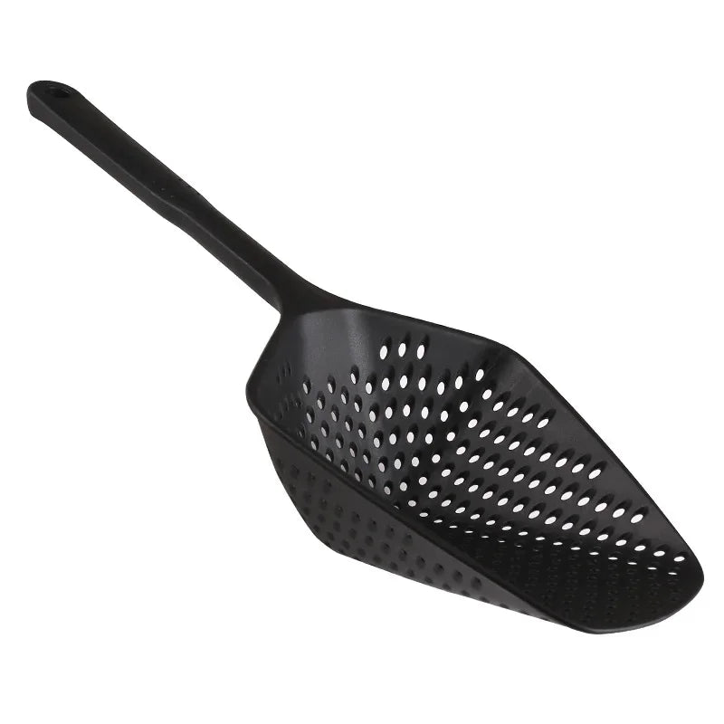 Silicone Kitchen Tools Ice Scoop Plastic Water Trap Ledge Leaky Spoon Cooking Leaky Spatula Strainer Kitchen Gadgets Accessories