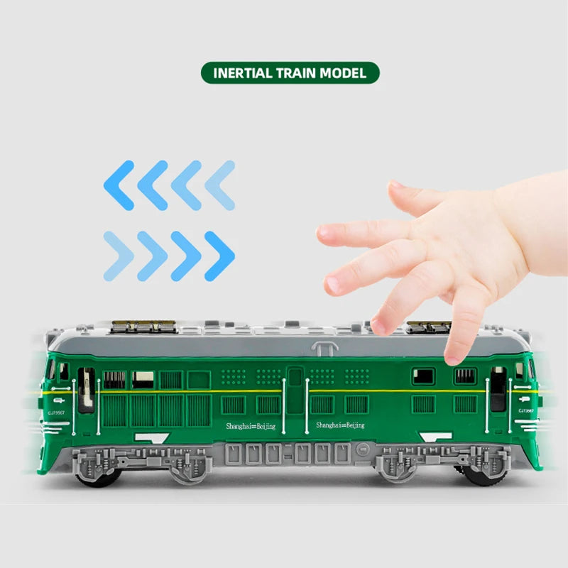 Model Train Inertia Car Toy, Kids Toys Rail Diecast Vehicle Toy Models, Educational Simulation Scale Traffic Cars, Children Gift