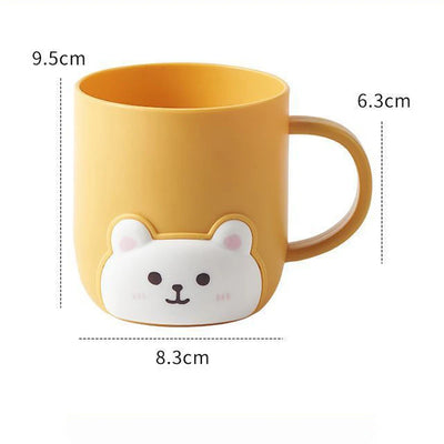 1-2Pcs Bathroom Toothbrush Cup Children Bear Student Dormitory Cute Cartoon Gargle Plastic Kids Products Household Merchandises