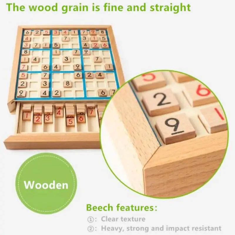 Sudoku Crosswords Montessori Wooden Educational Digits Inference Logic Games Latin Square Math Puzzles Number Place Games Toys