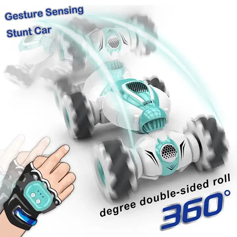 Mini 4Wd Drift RC Stunt Cars for Kids Rechargeable Remote Control Toy Gesture Twist Cars for Children Boys Electric Off-Road Car