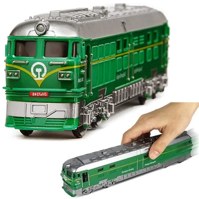 Model Train Inertia Car Toy, Kids Toys Rail Diecast Vehicle Toy Models, Educational Simulation Scale Traffic Cars, Children Gift