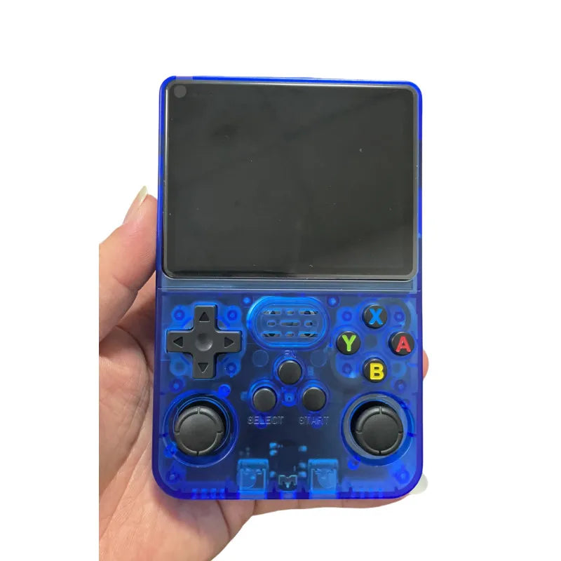 R36S Handheld Game Console 3.5-Inch Retro Handheld Video Games Consoles 64GB Built-In 15000 Games Blue Color and Green Color