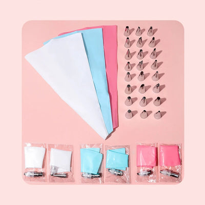 Multifunctional Nozzle Cake Decorating Tools Silicone Pastry Bag Stainless Steel Reusable Silicone Bag Tools Pastry Kitchen