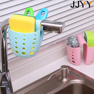 Kitchen Tools Kitchen Sink Saddle Style Double Silicone Sponge Holder Sink Rack Storage Organizer Soap Kitchen
