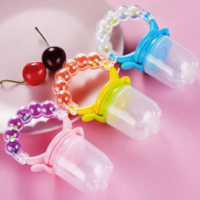 Baby Feeder Spoon Nutritious Fruits and Vegetables Bite Bell Ring Consisting Chew Toy Baby Feeding Spoon Nipple Soother Bottle