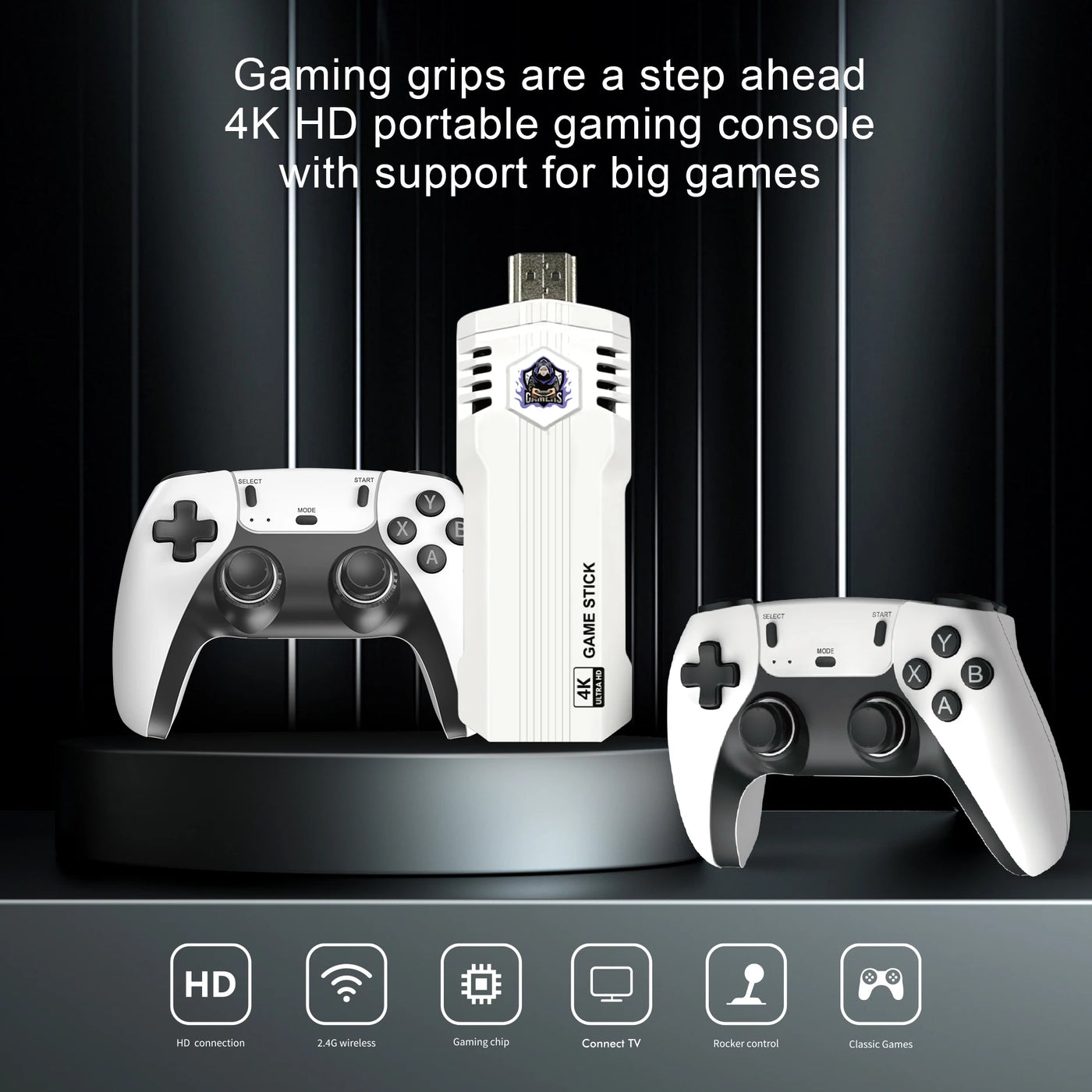 New X2LK Game Stick Mini Video Games Consoles Retro Handheld 20000 Games Player HD Video Game Stick 2.4G Double Wireless Control