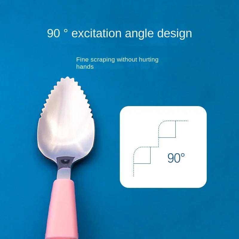 Fruit Scraping Mud Spoon Baby Food Feeding Spoon Two Heads Soft Silicone Easy to Eat Fruit Spoon Baby Feeder Utensils Supplies