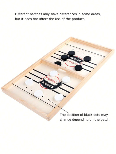 1 Set Wooden Desktop Quick Ice Hockey Game Toys Vs Human Slingshot Ice Hockey Game Wooden Board Family Party Table Game Suitable