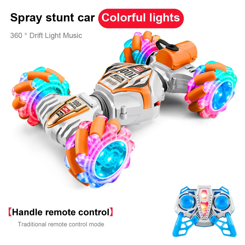 2023 Newest RC Stunt Car 2.4G Remote Control Cars RC Watch Gesture Sensor LED Rotation Gift Electronic Toy for Kids Boys