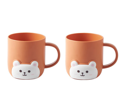 1-2Pcs Bathroom Toothbrush Cup Children Bear Student Dormitory Cute Cartoon Gargle Plastic Kids Products Household Merchandises