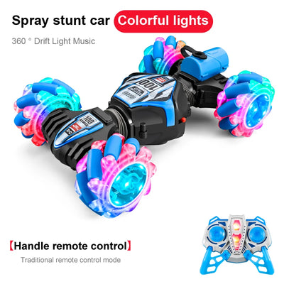 2023 Newest RC Stunt Car 2.4G Remote Control Cars RC Watch Gesture Sensor LED Rotation Gift Electronic Toy for Kids Boys