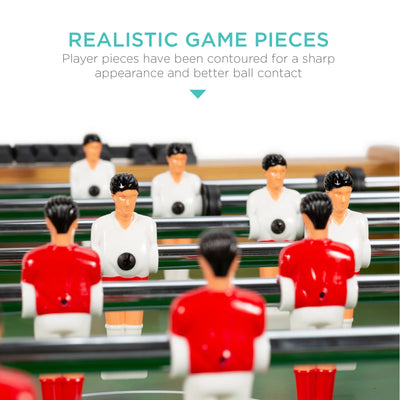 Foosball Game Table, Arcade Table Soccer W/ 2 Cup Holders, 2 Balls - 48In